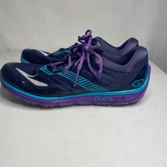 Women's Brooks Pure Grit 5 Trail Running Shoes Purple Black Size 8.5 Hiking - Picture 7 of 16